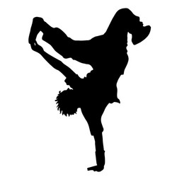 Breakdancer Silhouette Vector Image