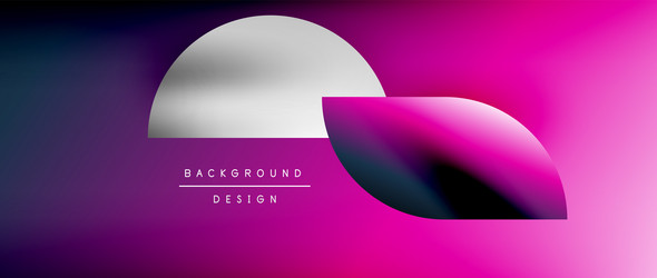 bright color circle and round element minimal vector image