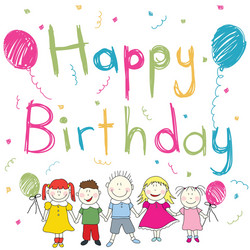 Cheerful Birthday Card Vector Image