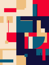 deconstructed abstract pattern design vector image