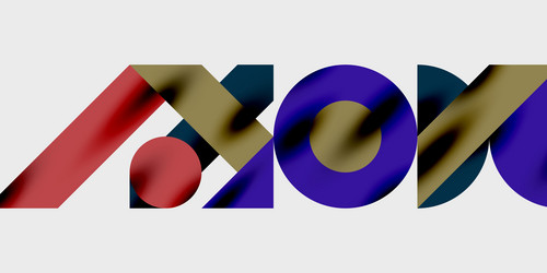 abstract design features overlapping shapes bold vector image