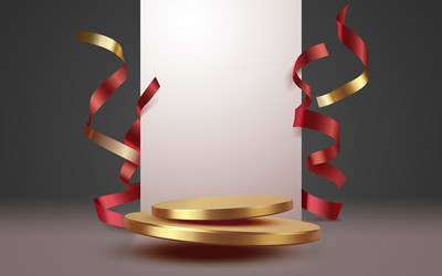 Abstract scene background cylinder podium vector