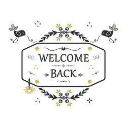 Frame with hand drawn graphic branches Royalty Free Vector