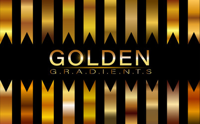 gold set of golden gradients vector