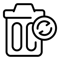 recycle bin icon outline care energy vector