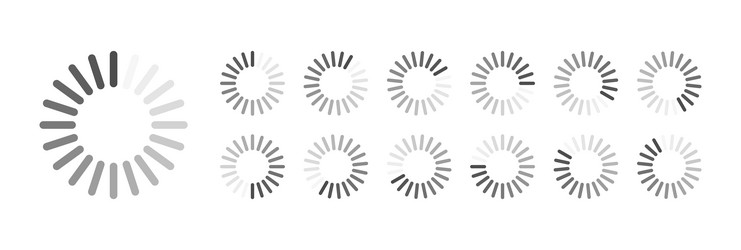 circular loading buffering icons vector image