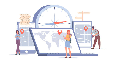 Geolocation Navigation Concept vector image