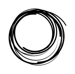 Hand drawn scribble circles set doodle circular Vector Image