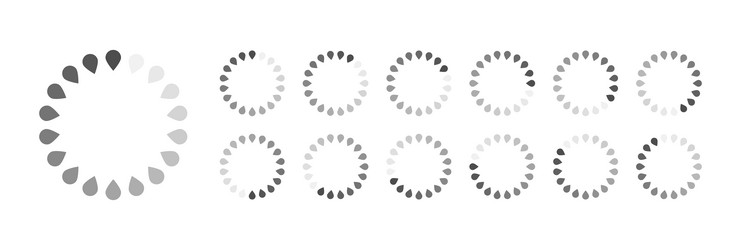 circular loading buffering icons vector image