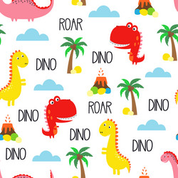 Cute dinosaur pattern vector