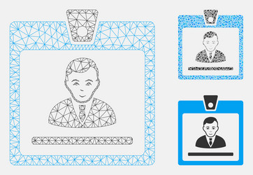 manager badge mesh 2d model and triangle vector image