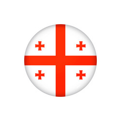 round flag georgia button vector