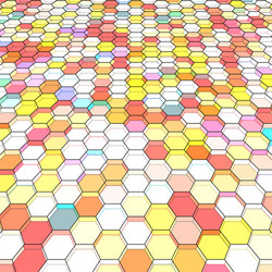 abstract background with colorful hex polygons vector image