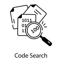 linear style web programming icon vector image