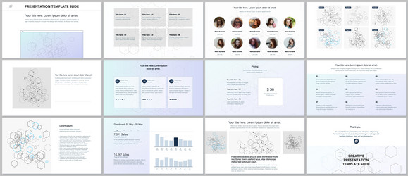 minimal presentations portfolio templates vector image