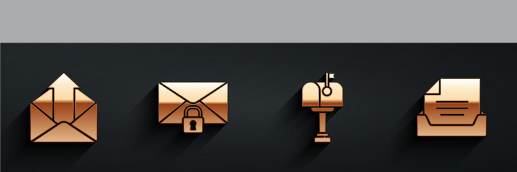 set outgoing mail message lock password vector image