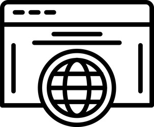 web line icon design vector image