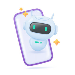 AI Robot Mobile Assistant vector