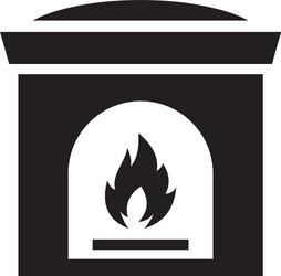 Christmas fireplace icon template black color vector