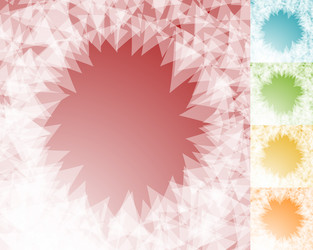 colorful bg set in square format with edgy vector image