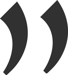 opening double quotes punctuation mark isolated Vector Image