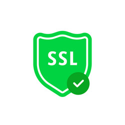 Secure SSL Shield with Checkmark vector image
