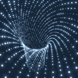 Abstract tunnel grid technology style 3d vector