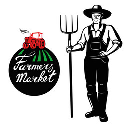 Farmer with shovel Royalty Free Vector Image - VectorStock