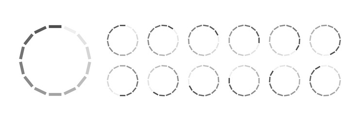 circular loading buffering icons vector image
