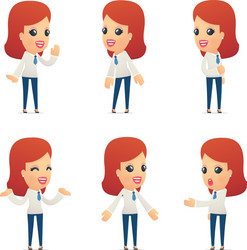 Reception Staff Character Set vector