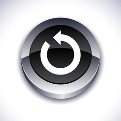 refresh 3d button vector image