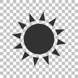 sun sign dark gray icon vector