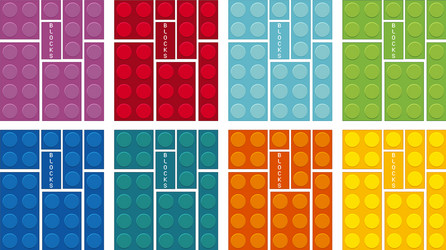 Background template with different color blocks vector