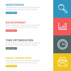 flat design concept for monitoring development vector image