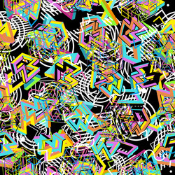 Pattern 80s seamless background retro Royalty Free Vector