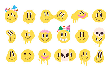 Emoji smiley faces sticker sheet metallic (46 pcs)