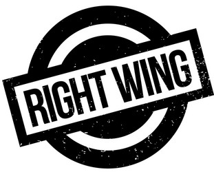 Right wing rubber stamp Royalty Free Vector Image
