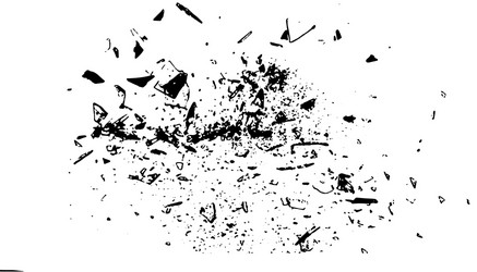 Broken glass cracks bullet marks on abstract vector