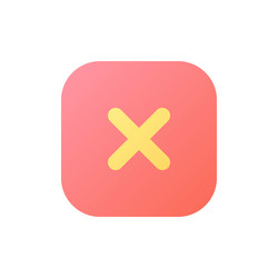 Close button pixel perfect flat gradient color ui vector