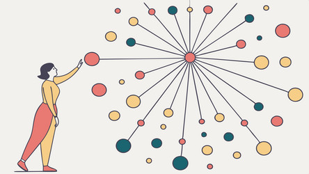 people connecting abstract network points design vector image