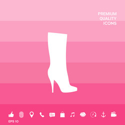 Women shoes icon the modern silhouette menu item vector