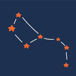 cartoon of constellation vector