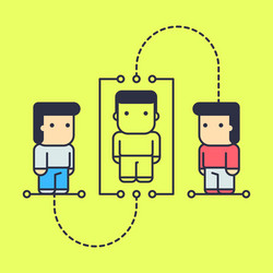 Characters learn the basics of philosophy vector