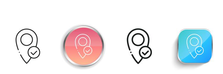 correct icon thin linear regular and button style vector image