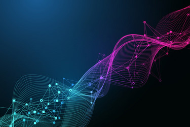 digits abstract background with connected lines vector image