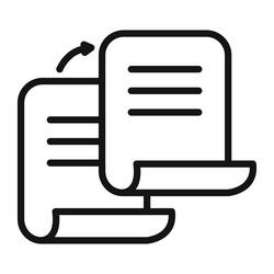 duplicate file icon mark in filled style vector image