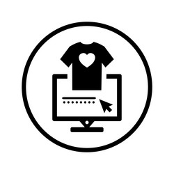 ecommerce fashion store icon black vector