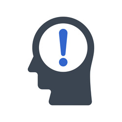 Mind alert icon vector