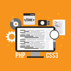 Programming and coding concept website development vector