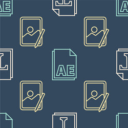 set line text file document graphic tablet and ae vector image